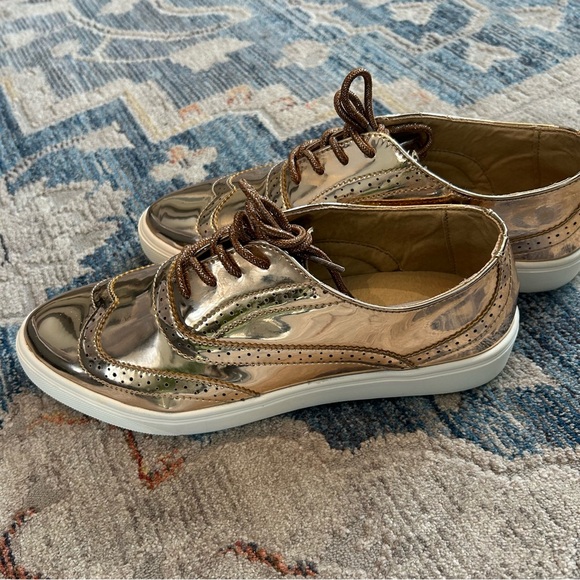 Cape Robbin Rose Gold Metallic Sneakers - ROMY-1 style description - Picture 2 of 6